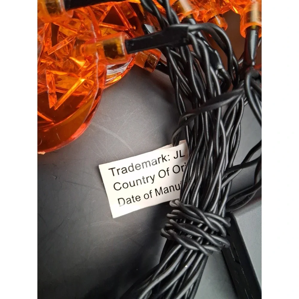 3 Set Bundle Halloween Jack-'O-Lantern, Mini Pumpkin & Orange String Lights READ